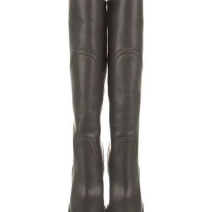 Saint laurent olive green Leather Knee-High Boots